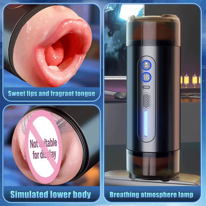 Automatic Male Masturbator Blowjob Cup Pocket Pussy Intelligent Voice Vagina Oral Penetration Sex Machine Adult Sex Toys For Men