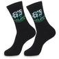 Cross Border New Arrival 67 Cartoon Number Socks Funny Letter Mens Mid Calf Socks