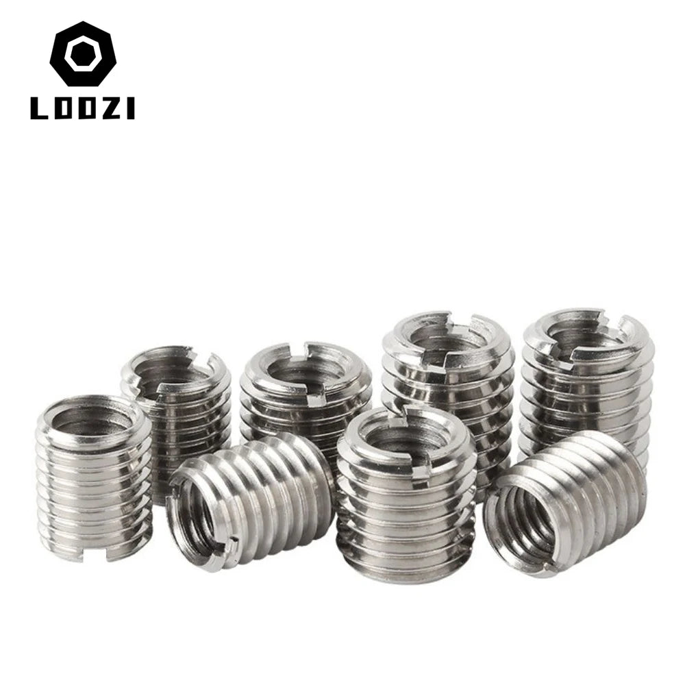 304 Stainless Steel Slotted Inside Outside Thread Adapter Screw M2-12Wire Thread Insert Sleeve Conversion Nut Coupler Convey1244
