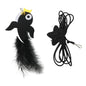 Hanging Cat Toy Swinging Cat Toy with Elastic Rope Feathers Self-play Teaser for Indoor Cats Hanging Bell Hunting Stimulator
