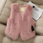 Autumn winter Imitation Fox fur vest Jacket For women Fashion Thick V-neck sleeveless Coat Female Short Faux Fur Waistcoat Tops