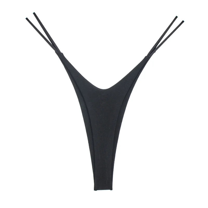 Meet'r Women Sexy Low Waist Thong Pantie Seamless Thin rope Underwear Female Solid Color G String Lingerie Temptation Bikini