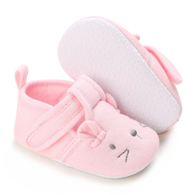 Spring and Autumn Women's Baby Casual Sports Shoes Soft Sole Anti slip Indoor and Outdoor Walking Shoes First Step Walking Shoes