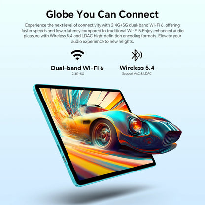 Teclast P33 Android 15 Tablet, 10.1 Inch IPS, Allwinner A333, 9GB(3GB+6GB) RAM 64GB ROM (Expandable 1TB), WiFi 6, 6000mAh, 5MP Camera, Metal Body, Tablet PC