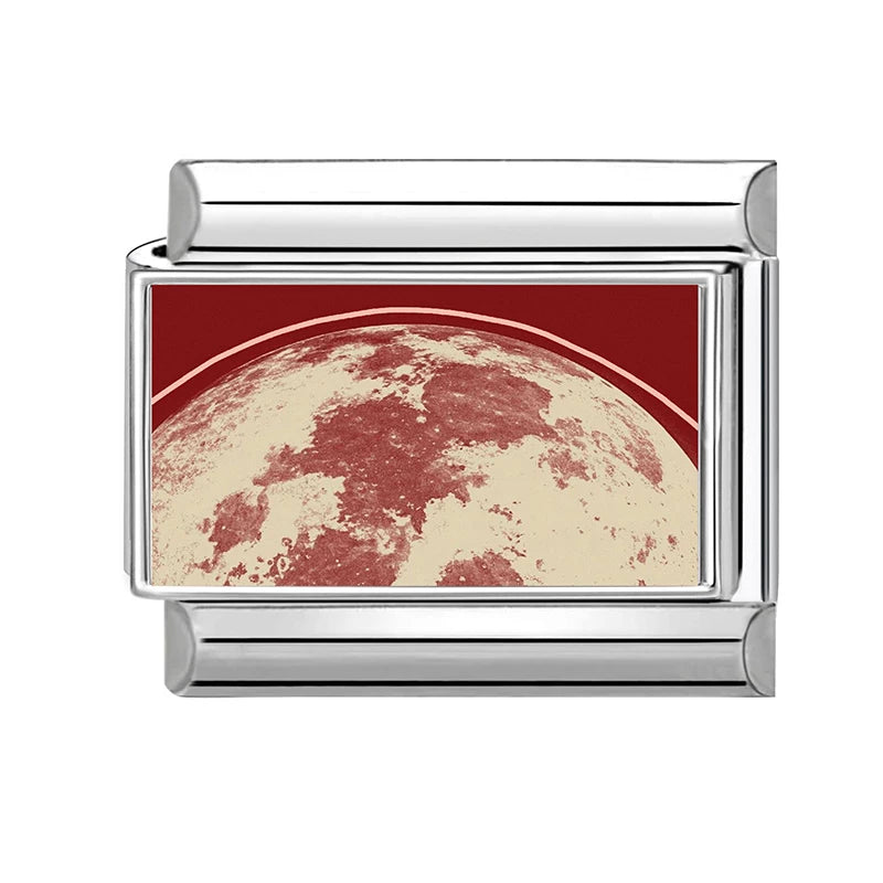 2026 Women Colored Star 1976 Eyes Heart Swan Watermelon Charms Italian Links Fit 9mm Bracelet Stainless Steel DIY Making Jewelry