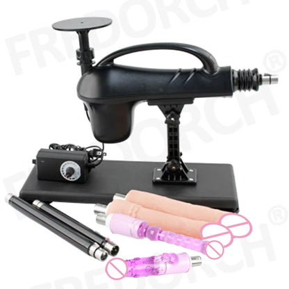 FREDORCH Sex Machines More Attachment Masturbating Pumping Sex Gun Adjustable with Dildo Couples Sex Toy Love Machine for Couple