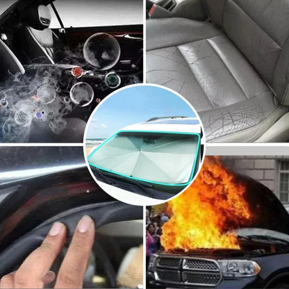 Car Sunshade Umbrella Front Windshield Silver Glue Sunshade Umbrella Uv Resistant Folding Car Umbrella Car Sunscreen