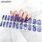 16/20/22Tips Semi-Cured Gel Nail Wraps Full Cover Manicure DIY Waterproof Long Lasting Gel Nail Stickers set for UV Lamp Need