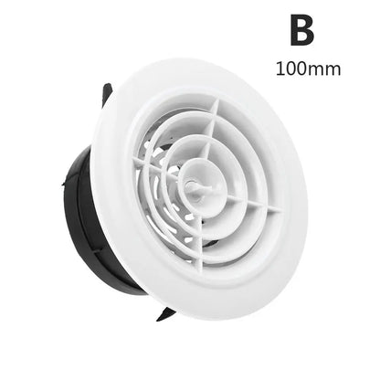 4 Types White Air Vent Extract Valve Grille Air Circulation Vents Cover 100/150mm Round Ducting Ventilation Cover Various Shapes