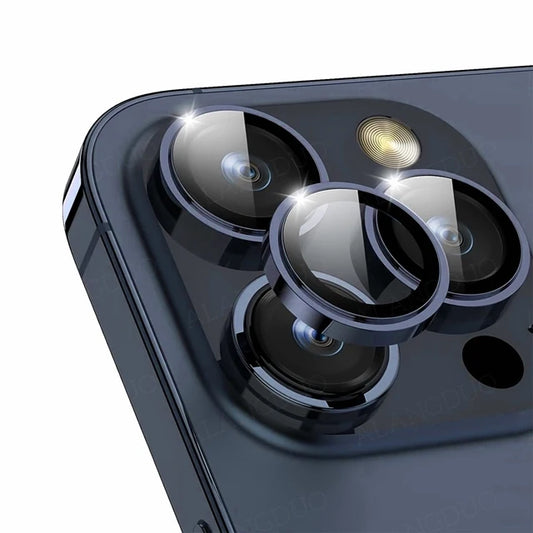 2-3Pcs Blue Colour Metal Lens Ring For IPhone 17 16 15 14 Pro Max Camera Protector Covers For IPhone 13 Pro Max Full Cover Glass