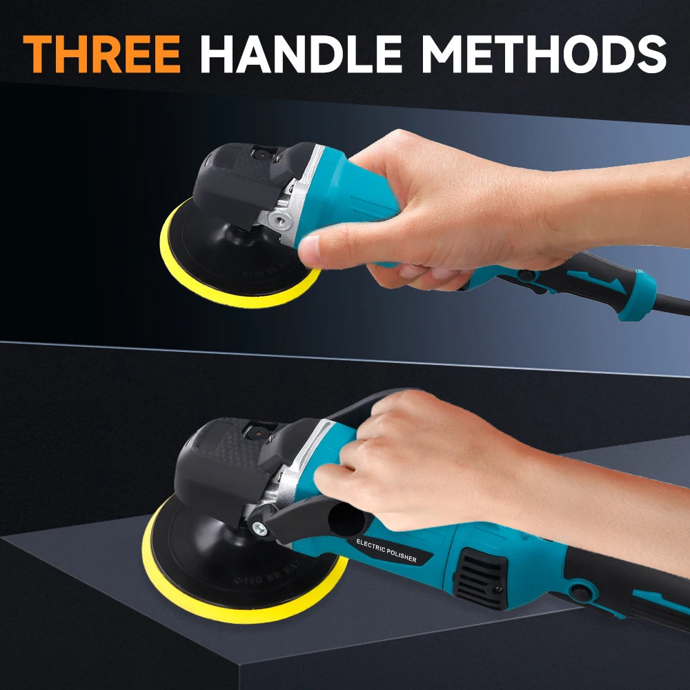 Podofo Car Buffer Polisher 1580W 6inch Car Polisher 7 Variable Adjustable Speeds Car Polishing Machine for Car Detailing Waxing