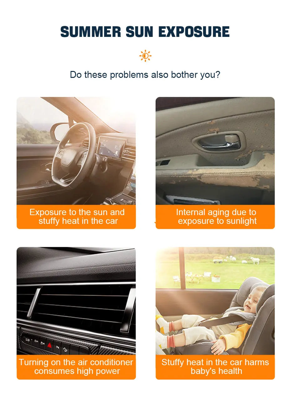 BLALION Car Sunshade Covers Cover Universal Windscreen Folding Visor Reflector Windshield Auto Sun Shade Protector Accessories