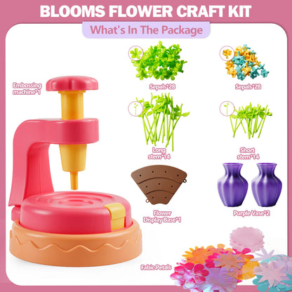 DIY Flower Bouquet Kit Educational Crafts Set for Kids,DIY Flower Arrangement Children's Toy Make Own Gift for Birthday Holiday