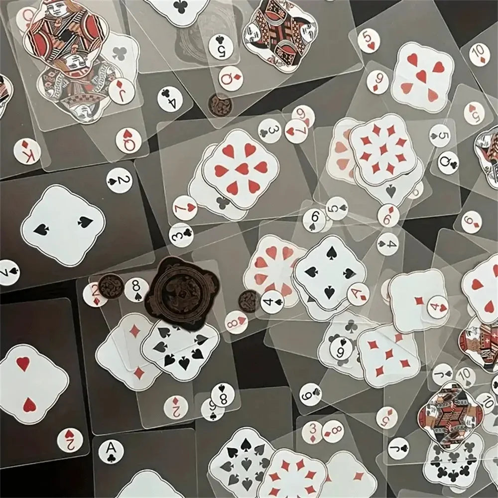 Waterproof Transparent Plastic Playing Cards 2Sets Creative Durable PVC Poker for Deck Board Game and Classic Card Games Access