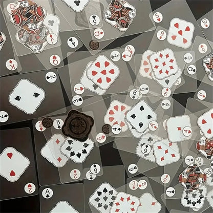 Waterproof Transparent Plastic Playing Cards 2Sets Creative Durable PVC Poker for Deck Board Game and Classic Card Games Access