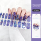 16/22 Tips Semi Cured Gel Nail Stickers for UV Lamp Designer Adhesive Nail Gel Wraps DIY Long-lasting  Nail Decoration