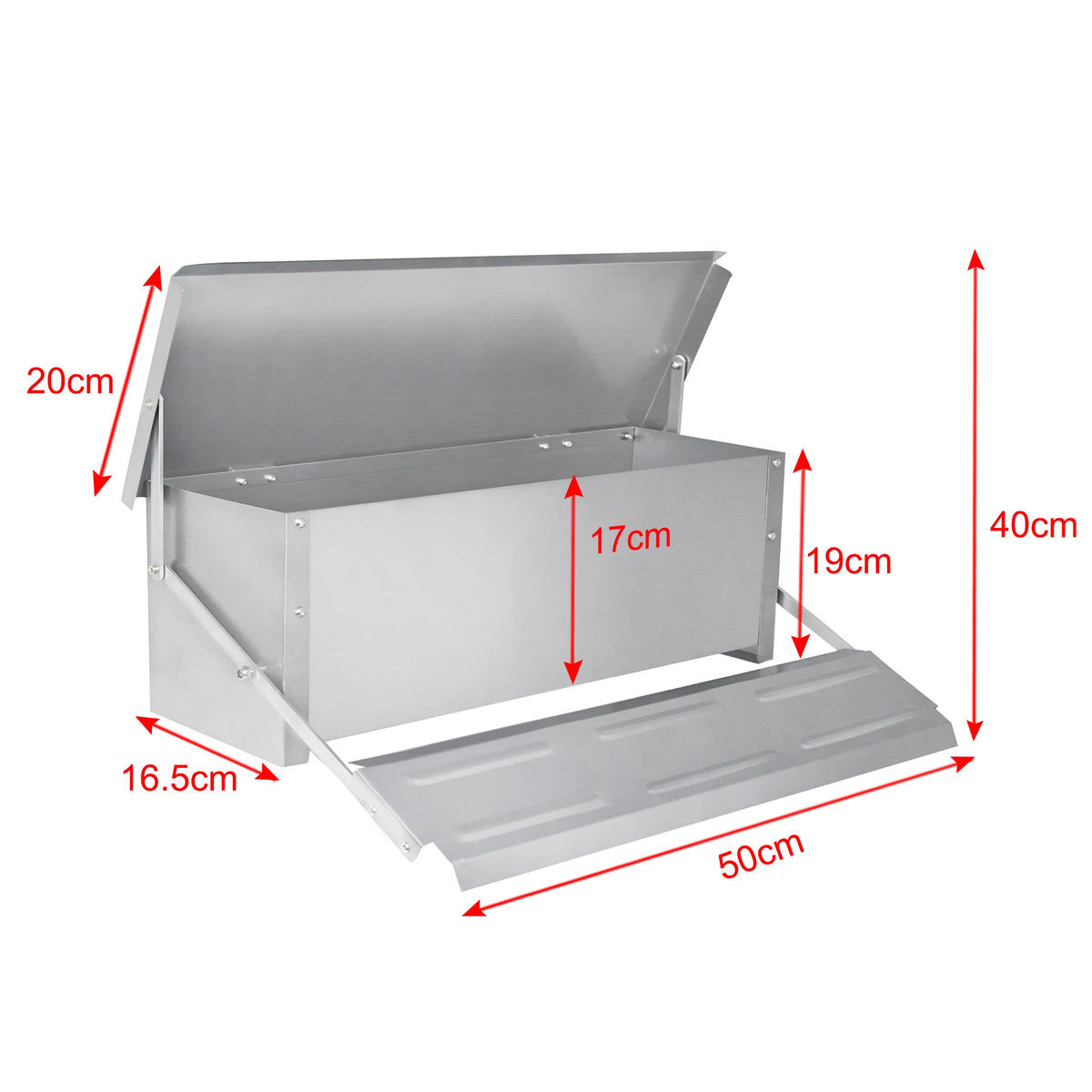 10kg Pedal‑Operated Automatic Chicken Feeder Galvanized Steel Rain‑Resistant Poultry Feeder Prevent Rodents Wild Birds Stealing Feed For Backyard Farm