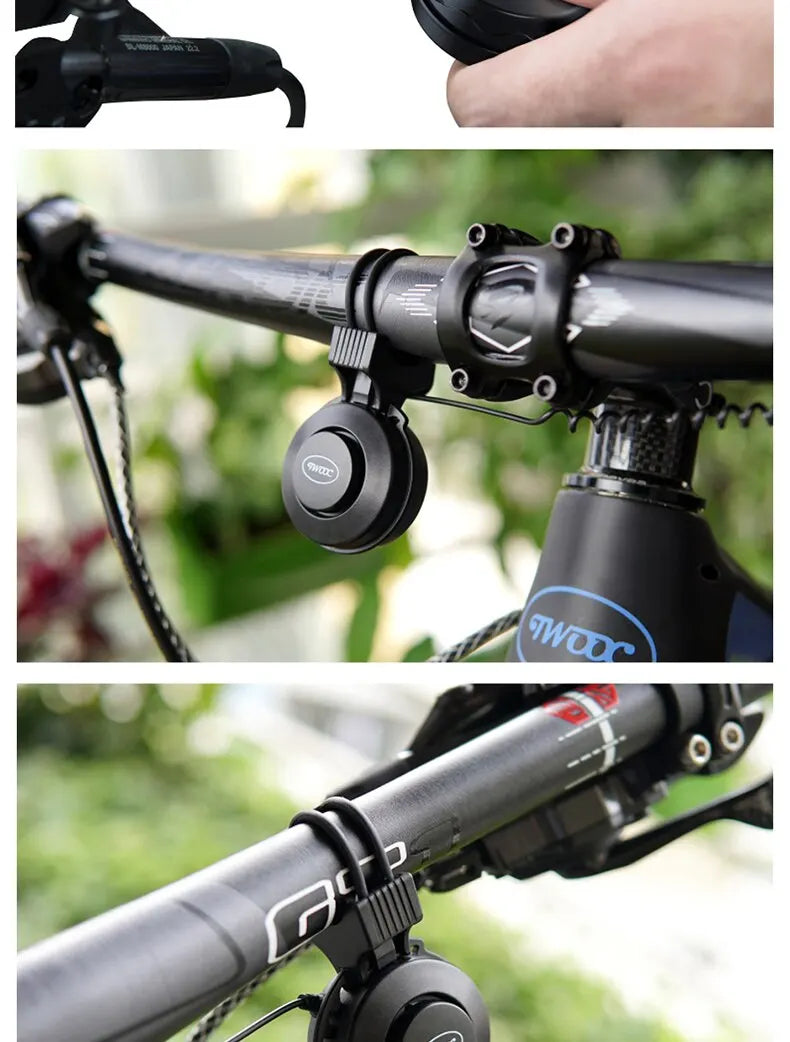 TWOOC Bicycle Electronic Horn Volume Adjustment 4 Kinds of Classic Cingtones Rechargeable 100dB Not Harsh Road Mountain Bike