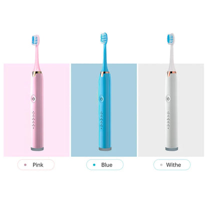 Tongwode Electric Sonic Toothbrush USB Rechargeable Waterproof Electronic Ultrasonic Whitening Tooth Brushes Replacement Heads