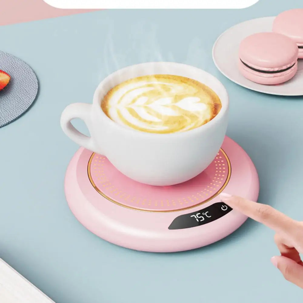 3-Speed 55℃ Constant Temperature USB Heating Coaster Thermostatic Cup Warmer For Coffee Milk Mug