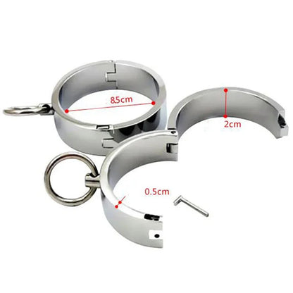 Metal Steel Ankle Wrist Cuff Handcuffs Restraints Slave BDSM Bondage Intimate Adult Game Sex Shop for Couples Sex Products