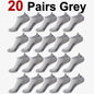 5/10/20 Pairs Men Solid Color Shallow Mouth Socks Spring Summer Mesh Breathable Odor Proof Sweat Absorbing Casual Boat Socks