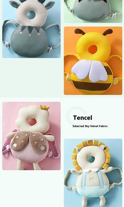 AIBEDILA Toddler Baby Head Protector Newborn Headrest Security Pillows Backpack Cartoon Kids Safe Learn to Walk Support Cushion