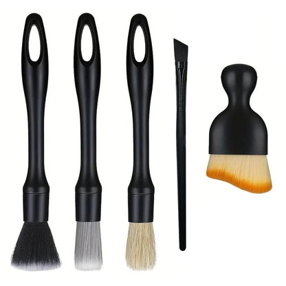 Car Detailing Brushes Kit Automotive Interior Dust Washing Brush Vehicle Microfiber Sweeping Brush Car Wheel Hole Cleaning Tools