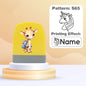 Cartoon Giraffe Customized Name Stamps for Kids,Personalized Waterproof Stamp for Clothing Name Seal for Student&Child