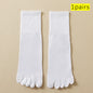 Hot Sale Men's Cotton Toe Socks Moisture-Wicking Odor Control Seamless Toe Design Long Crew Socks for Sports Daily Wear