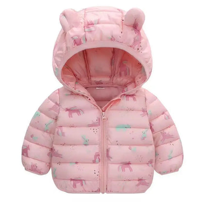 Winter Thick Warm Jackets Autumn Big Kids Padded Down Cotton Clothes Boys Girls Hooded Parka Coats Children Outerwear 2-6 Years