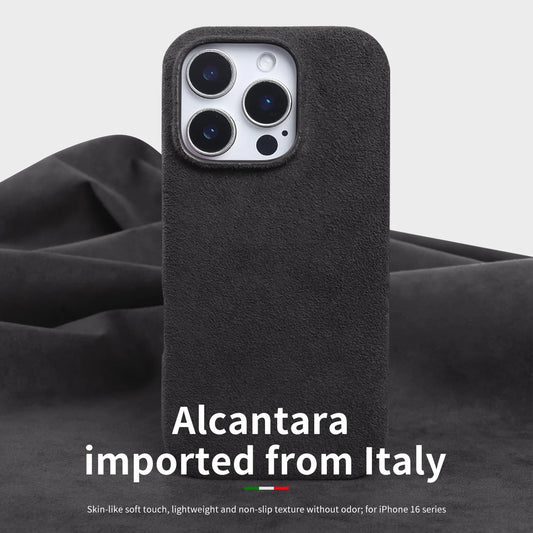 Full Coverage Magnetic Case For IPhone16 Pro 17 15 14 13 12 for ALCANTARA Magsafe Artificial Leather Supercar Suede Phone Cover
