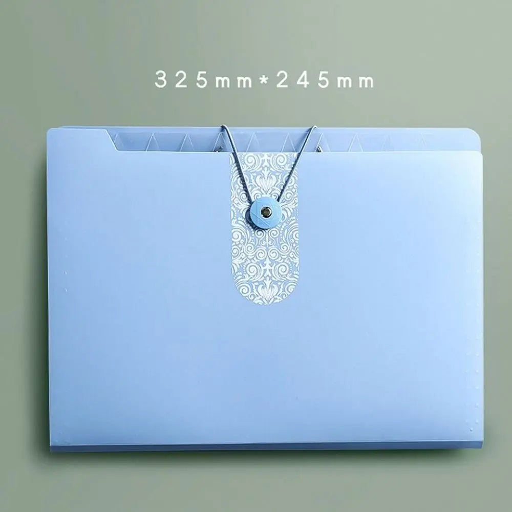 A4 Organ File Folder 8 Grids Document Organizer Paper Documents Folder Office School Supplies Large Capacity Expanding File Bag
