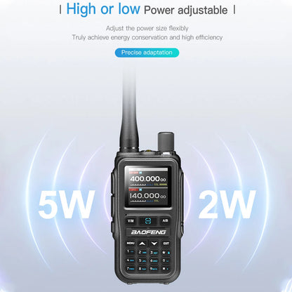 BAOFENG UV-5R Mini Walkie Talkie Full Band Bluetooth Programming Wireless Copy Frequency 999CH AM FM Type-C Long Range Ham Radio