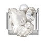 Zircon Pearl Heart Bow Candy Flower Butterfly Italian Charm Links Fit 9mm Stainless Steel Bracelet Personalized DIY Making Gifts