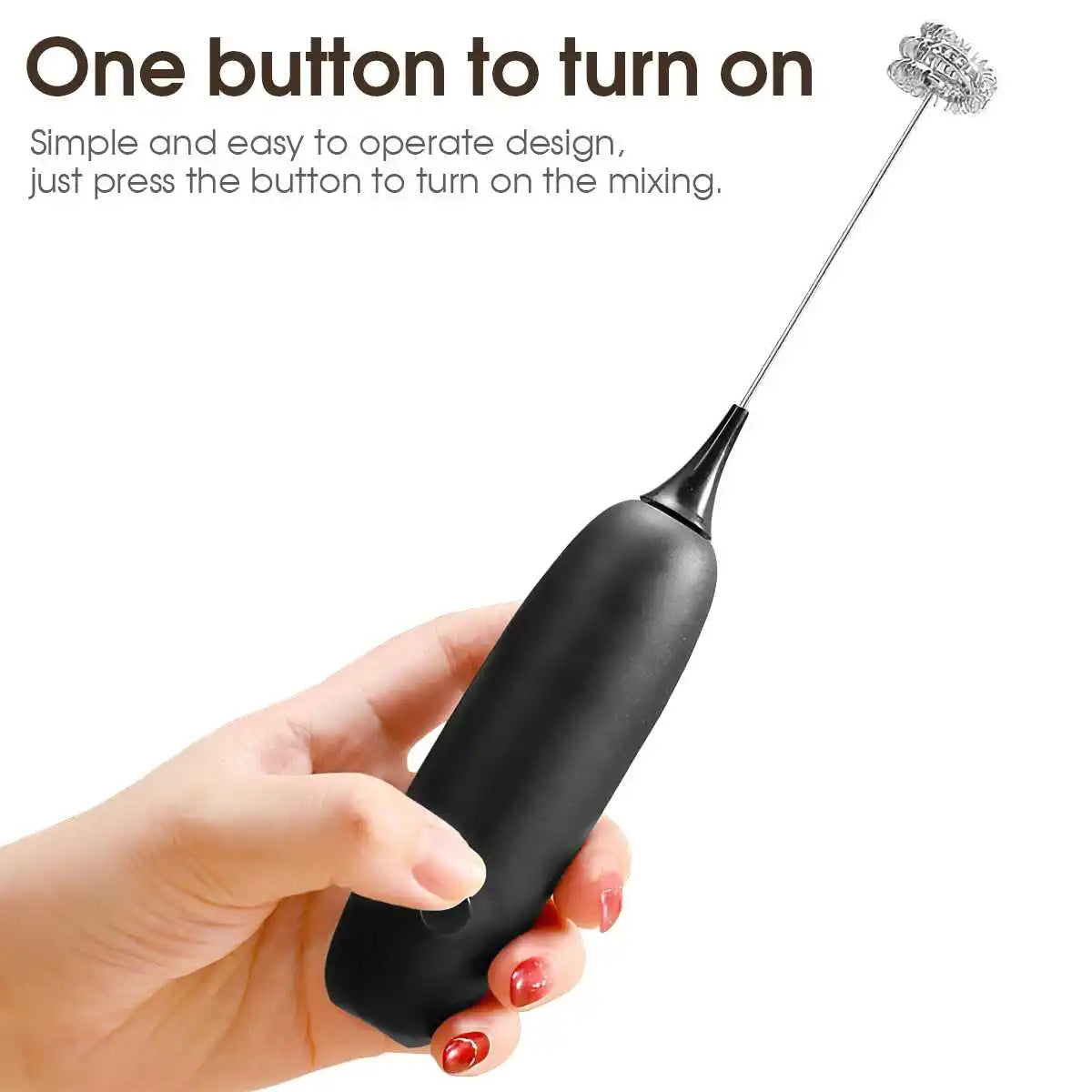 Electric Milk Frother Handheld Automatic Foam Maker for Coffee Cappuccino Latte Foamer Battery-powered Kitchen Whisk Tools