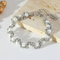 GANPUP 316L Stainless Steel Metal Beads Charms Bracelet Bangle for Women Texture Trendy Wrist Chain Jewelry Gift Bijoux Femme