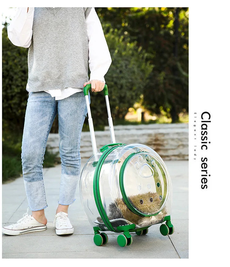 High Quality Pet Suitcase with Shoulder Straps, Portable for Dogs To Go Out Transparent Bag, Space Cabin, Cat Bag Large Capacity