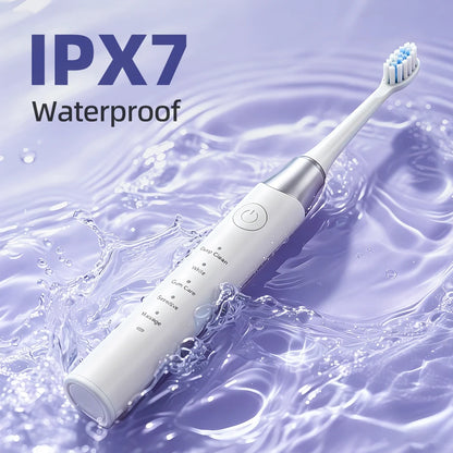 IPX7 Waterproof Sonic Electric Toothbrush 5 Cleaning Modes Deep Clean Whitening Tooth Brush Gum Care Smart Timing Low Noise