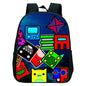 16 Inch Angry Geometry Dash Backpack Boys Girls Bookbag Cartoon Game Kids Kindergarten School Bags Toddler Childcare Backpack