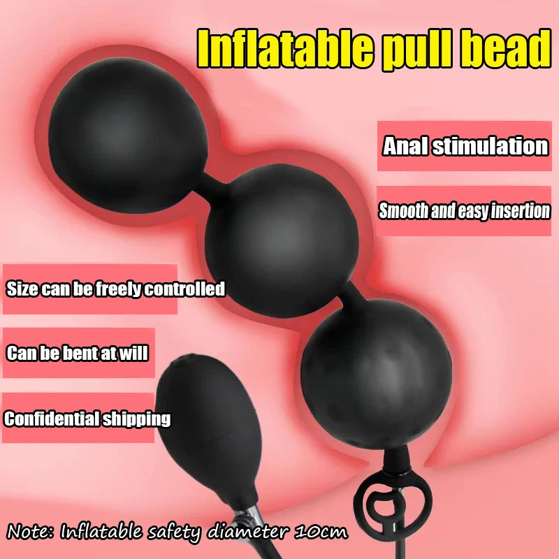 three-ball inflatable anal suppositories, posterior court anal suppositories, female sex toys, prostate massage, adult sex toys