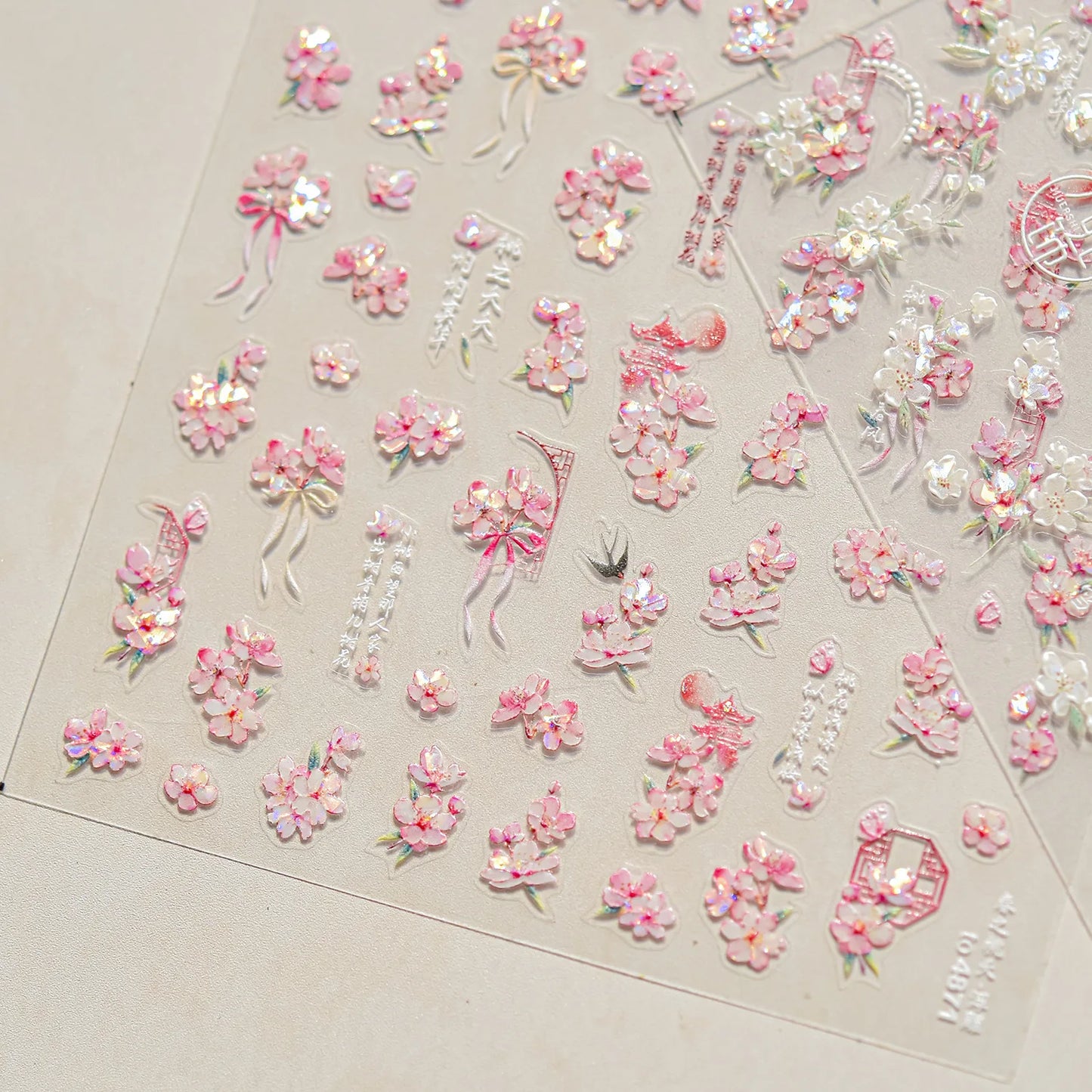 Gold Leaf White Flower Bouquet Floral Petal Tulip Bloom Charming Retro Metal Self Adhesive 5D Nail Art Sticker Manicure Decals