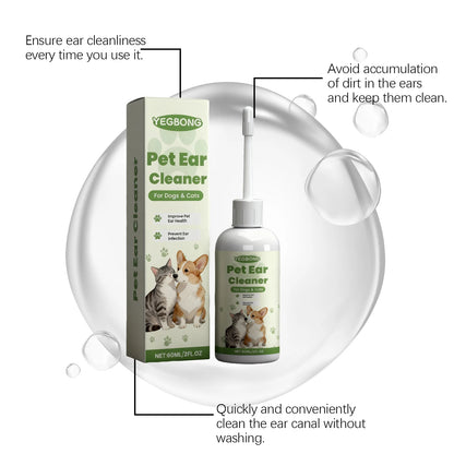 Pet Care Ear Drops Gently Cleaning Earwax Eliminating Odors Reducing Mite Infection Relieve Itching and Discomfort Pet Ear Fluid