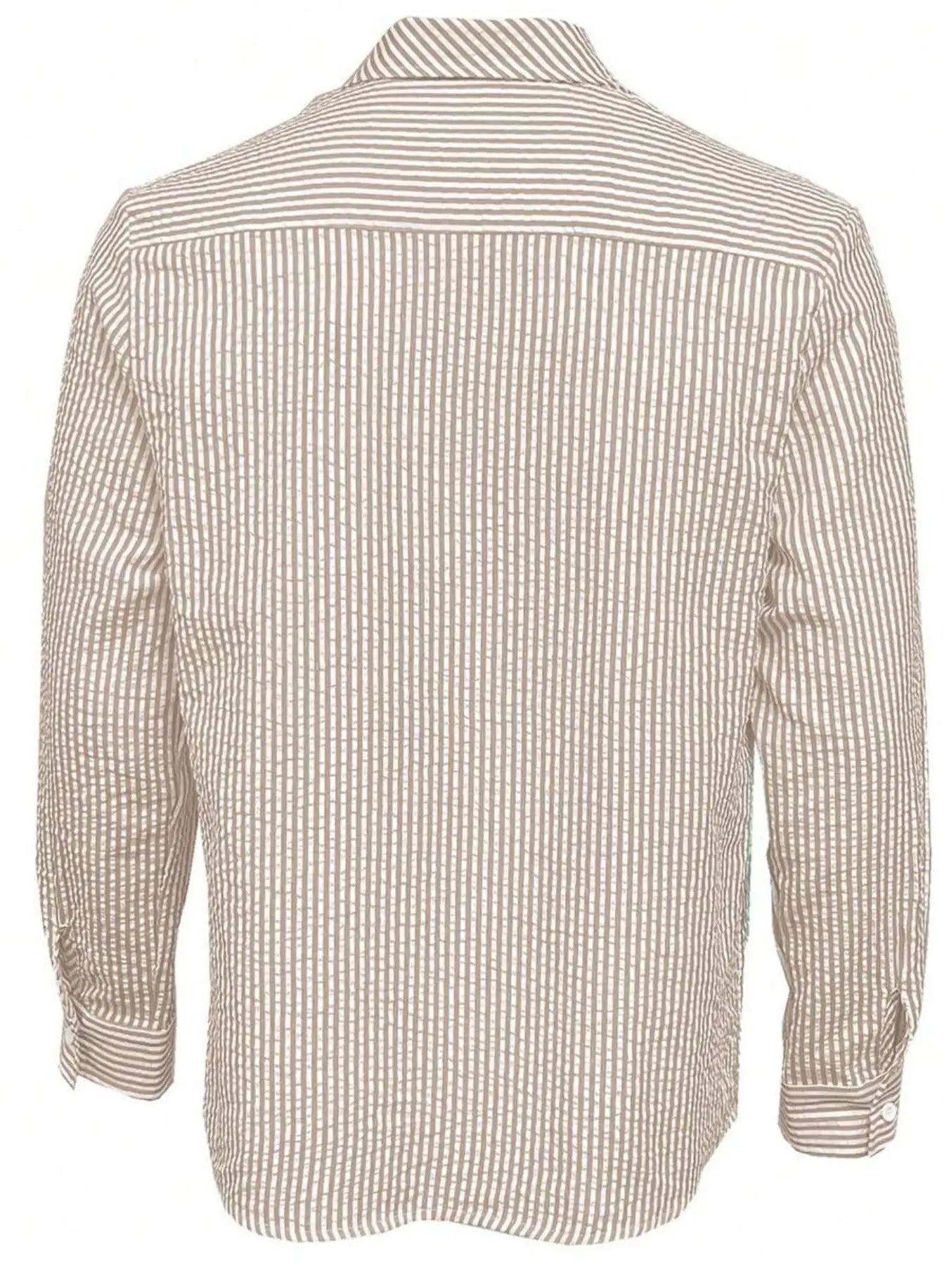Men's Long Sleeve Striped Shirt with Loose Fit Stylish Comfortable Casual Wear for All Seasons Ideal for Outdoor Activities