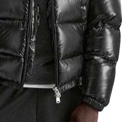 Men'S Down Jacket Casual Solid-Color Hooded Cotton-Padded Jacket Men'S Thickened Winter Warm Coat Loose Pocket Bread Jacket Coat
