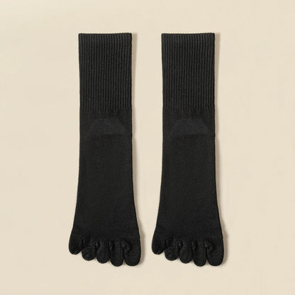 Wool Warm Five-finger Socks Comfortable Business Men's Toe Socks Sports Breathable Sweat Deodorant Solid Color Sock Male