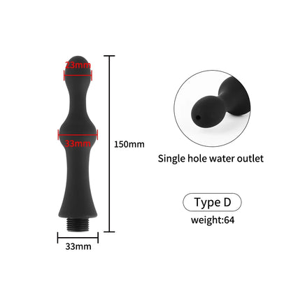 Soft Silicone Enema Kit  Multi Size Vaginal Anal Douche Heads  Professional Intimate Cleaning for Constipation Relief  Adult Toy