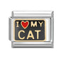 New Y2K Colorful Glaze English Word Italian Charm Link Fit 9mm Stainless Steel Jewelry DIY Making Bracelets For Gifts