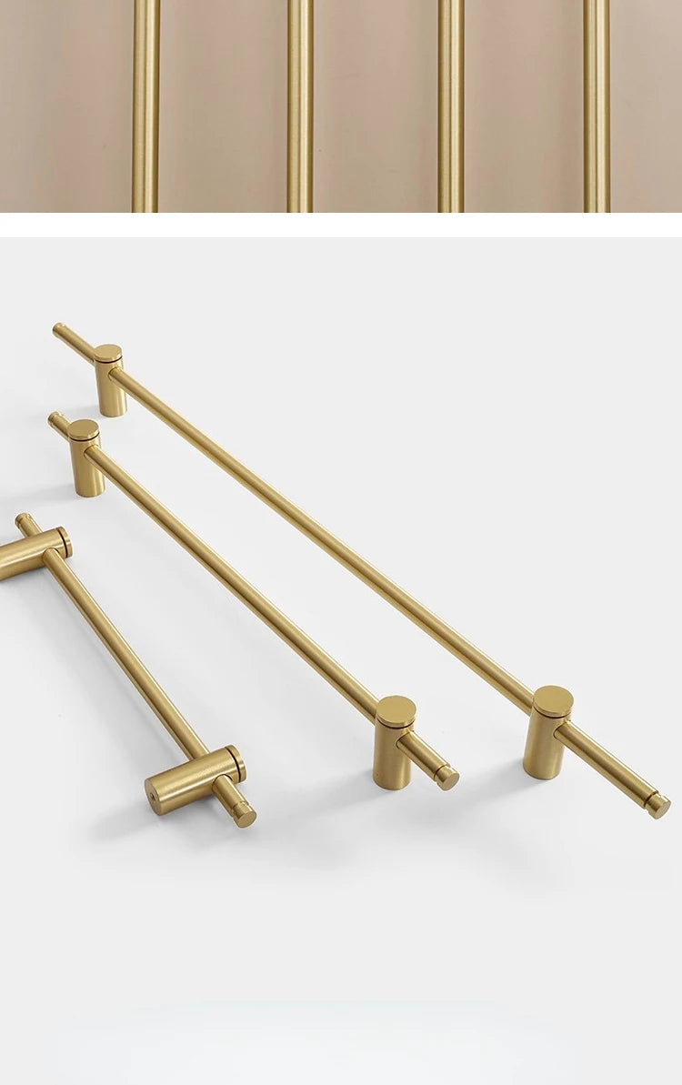 Brass long handle Nordic pure copper modern pulls simple gold light luxury pulls cabinet adjustable long handle cabinet handle