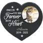 Personalized Pet Memorial Stone,Custom Cat Grave Marke Plaque With Photo&Name,Garden Slate Tombstone Pet Loss Remembrance Gift